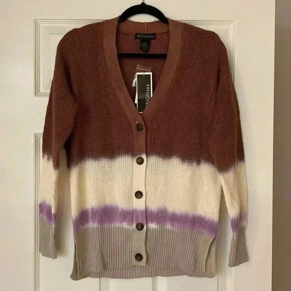 Design 365 Waffle-Knit Tie-Dye Cardigan - Picture 4 of 8